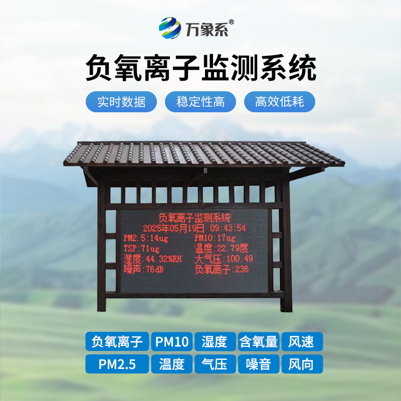景區(qū)負(fù)氧離子監(jiān)測(cè)儀器，既美觀又能捕捉多種氣象參數(shù)~